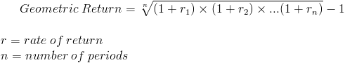geometric mean return formula
